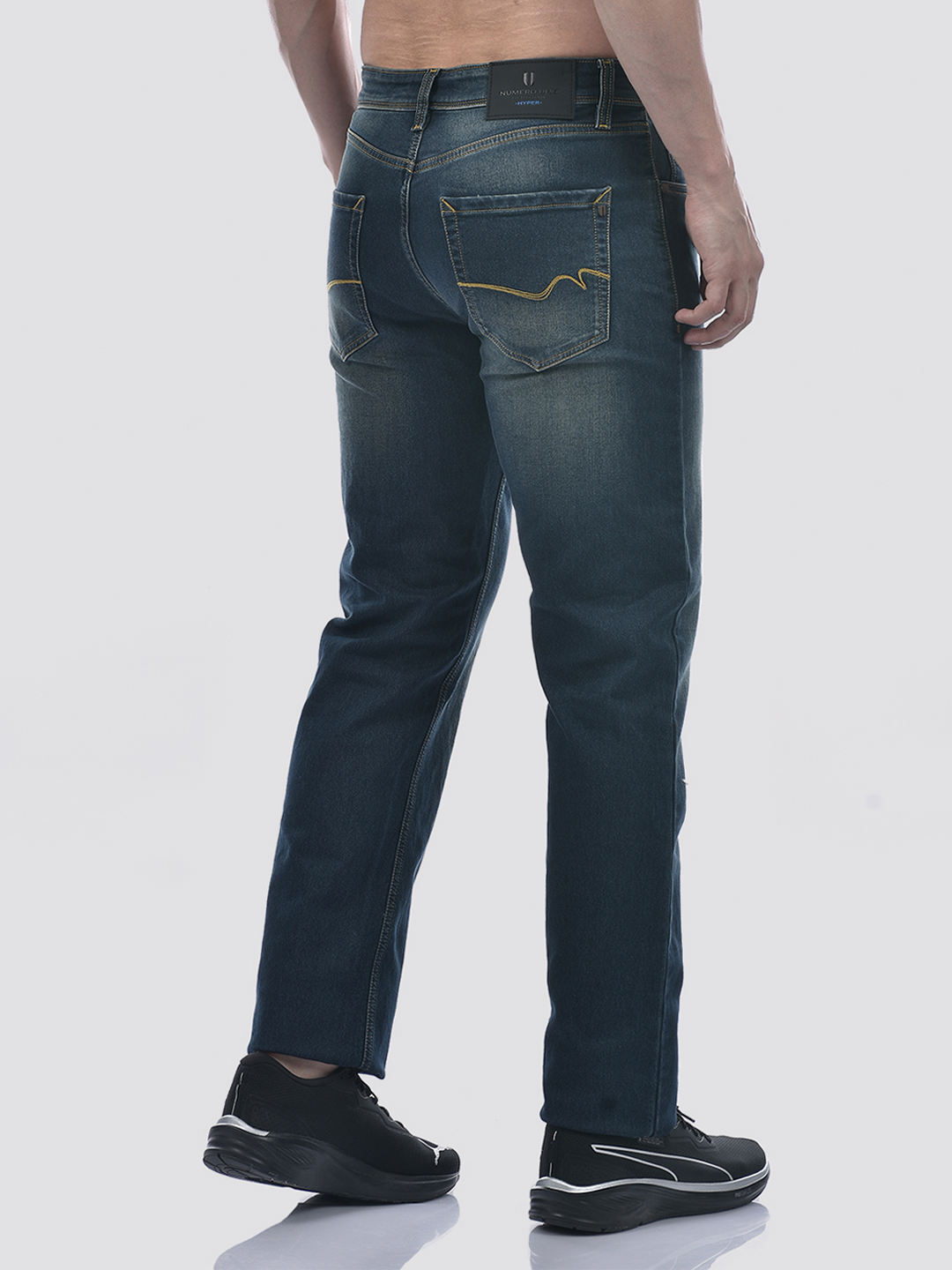 Numero Uno Men Solid Blue Jeans